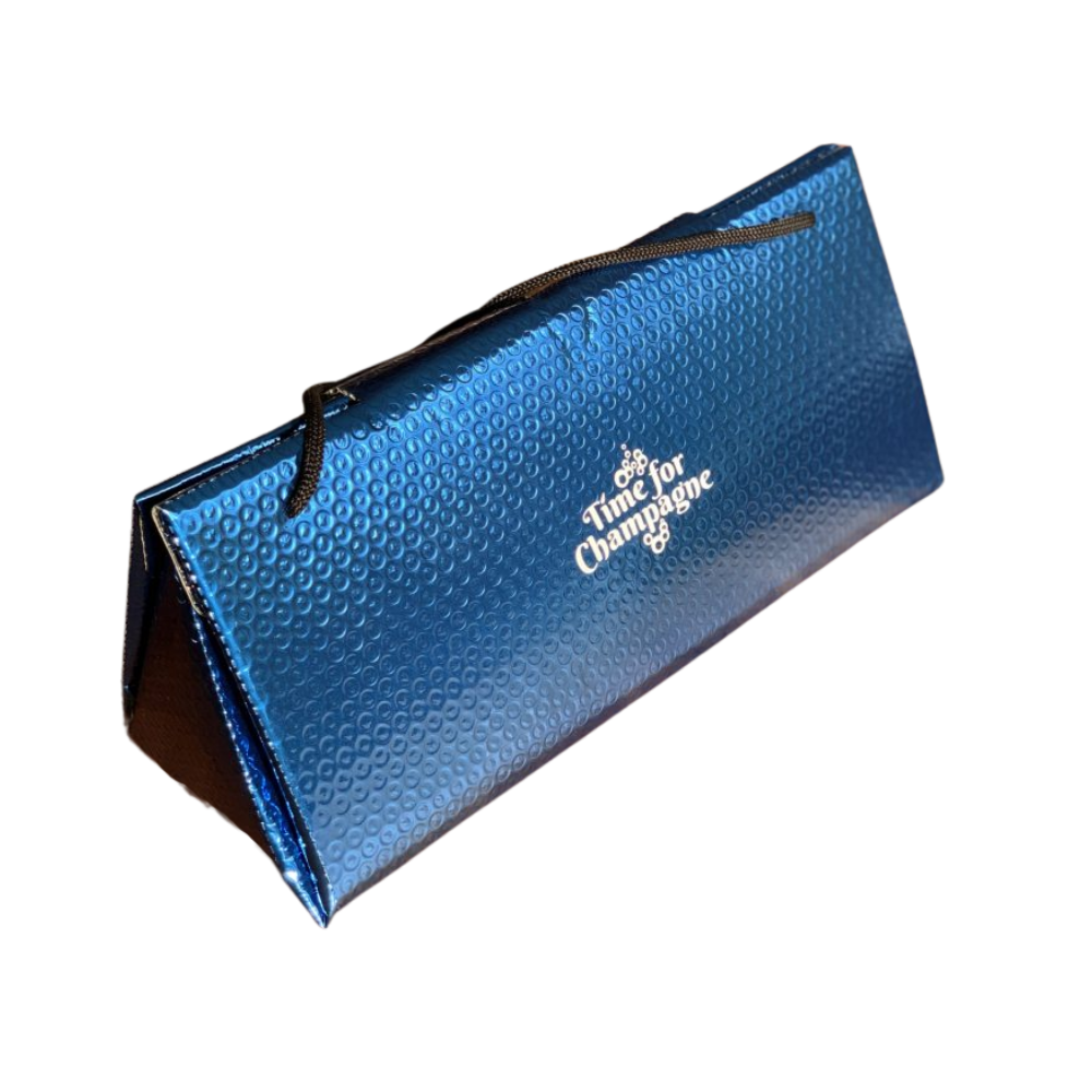 Champagner-Kühltasche "Time for Champagne" - Blau
