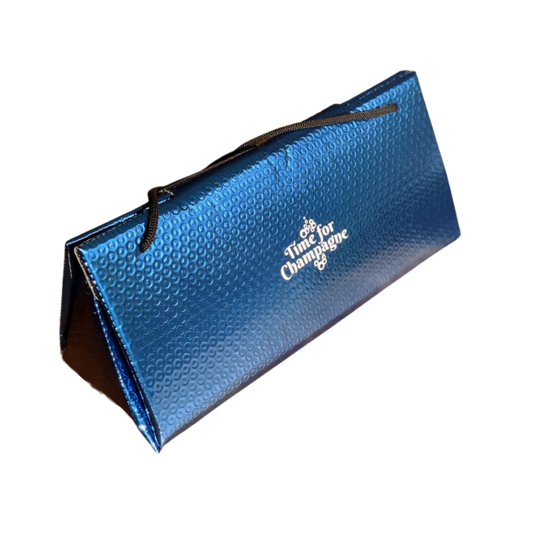 Champagner-Kühltasche "Time for Champagne" - Blau